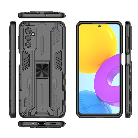 Etui do Samsung Galaxy M52 5G, Military kickstand, czarne