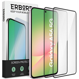 2x Szkło Hartowane do Samsung Galaxy A56 5G, ERBORD 3D pełne, szybka na cały ekran