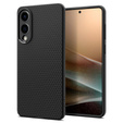 Etui Spigen do Samsung Galaxy S25 Edge, Liquid Air, czarne + Szkło Hartowane 9H