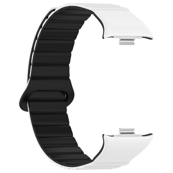 Pasek Silikonowy do Xiaomi Redmi Watch 4 / Xiaomi Smart Band 8 Pro / Xiaomi Smart Band 9 Pro, Biały/Czarny