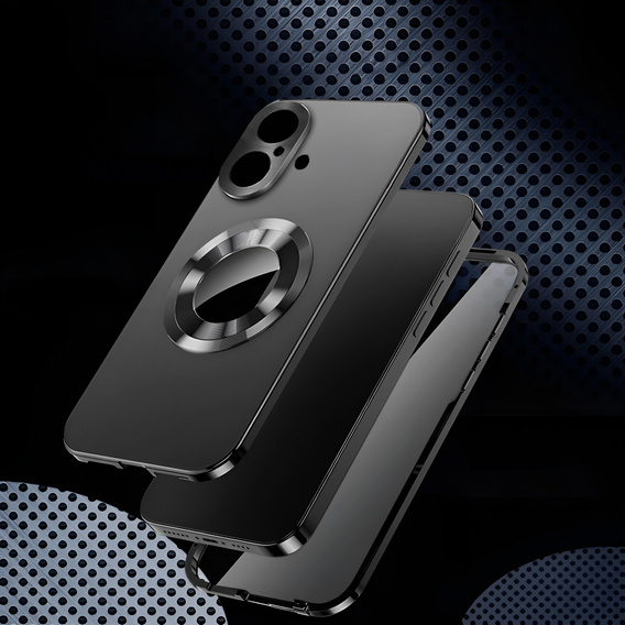 Etui do iPhone 17, ze szkłem prywatyzującym, do MagSafe – czarne