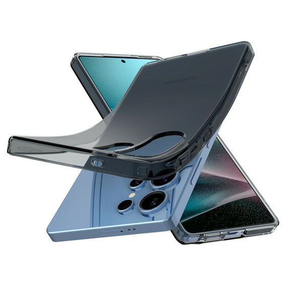 Etui Spigen do Galaxy S25 Ultra, Liquid Crystal, przezroczyste czarne + Szkło Hartowane 9h