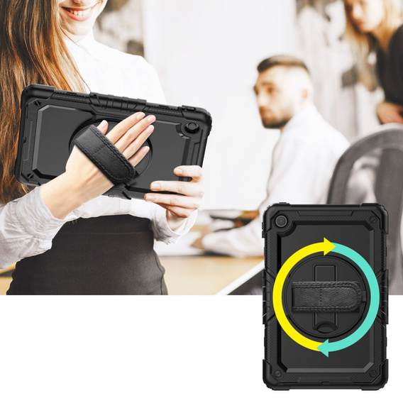 Etui do Lenovo Tab M10 Plus 10.6 Gen 3 TB-125F TB-128F, Pancerne Obrotowe 360, Czarne