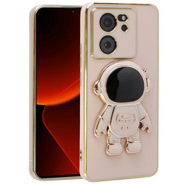 Zestaw Etui do Xiaomi 13T / 13T Pro, Astronaut, różowe rose gold + Szkło