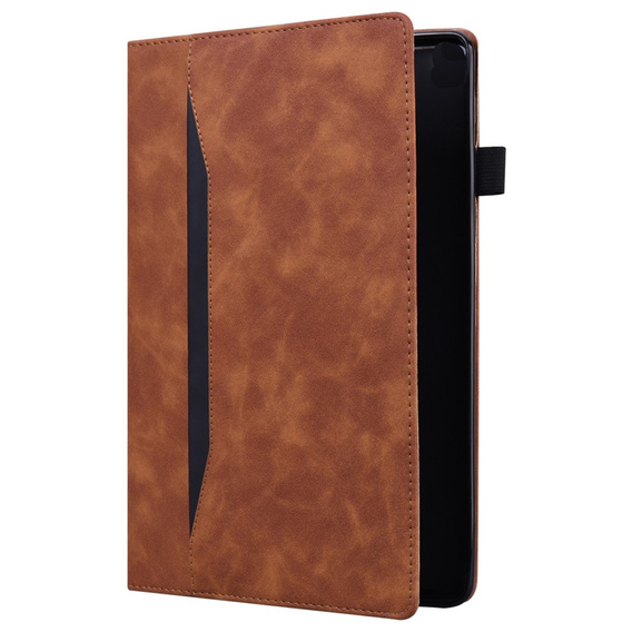 Etui do Samsung Galaxy Tab S10 FE+ Plus, Classic, z miejscem na rysik, brązowe