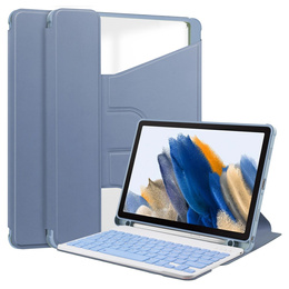 Etui z klawiaturą do Samsung Galaxy Tab A9+, Rotary 360° Leather, fioletowe