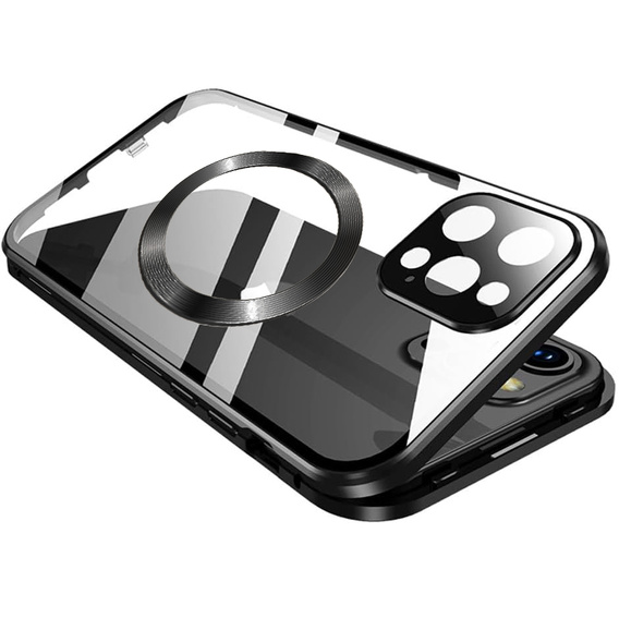 Etui Magnetic Dual Glass MagSafe do iPhone 16 Pro Max, czarne