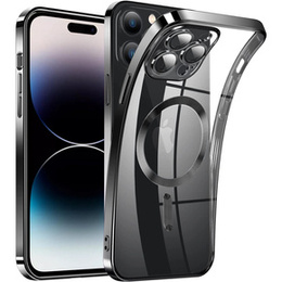 Zestaw Etui do iPhone 14 Pro, MagSafe Hybrid, czarne + Szkło