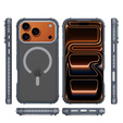 Etui pancerne do iPhone 17 Pro Max, Matt Case, do MagSafe, matowe z szarą ramką