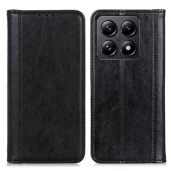 Etui do Xiaomi 14T Pro, Wallet Litchi Leather, czarne