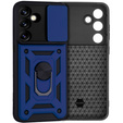 Etui pancerne do Samsung Galaxy S24 FE, CamShield Slide, niebieskie
