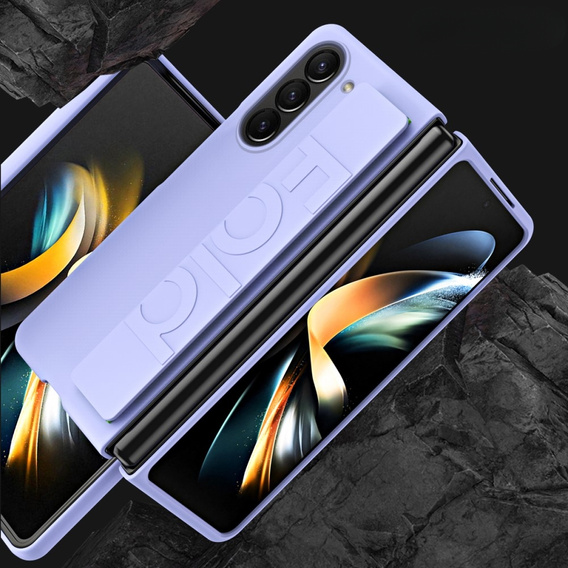 Etui do Samsung Galaxy Z Fold6 5G, z rączką, fioletowe