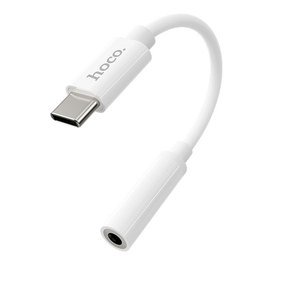 Hoco LS30 Adapter AUX USB-C do Jack 3,5 mm - biały