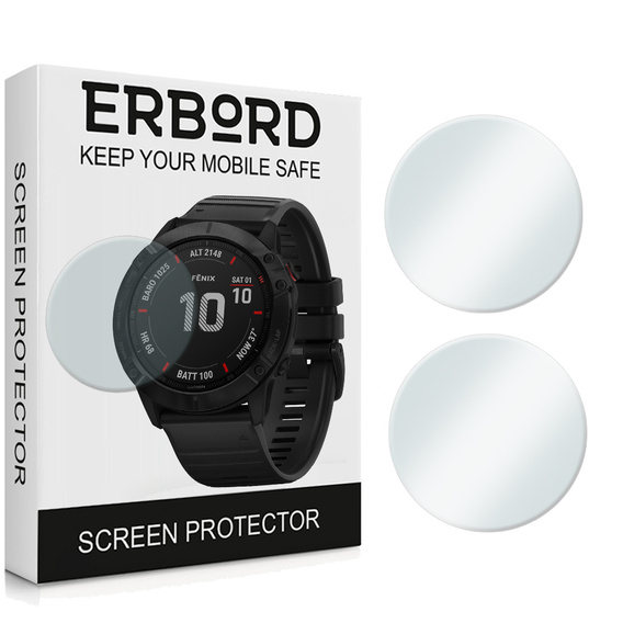 2x Szkło Hartowane ERBORD do Garmin Fenix 6X/6X PRO, Szybka