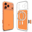 Etui z MagSafe Spigen do iPhone 17 Pro, Ultra Hybrid "T", Glossy Orange
