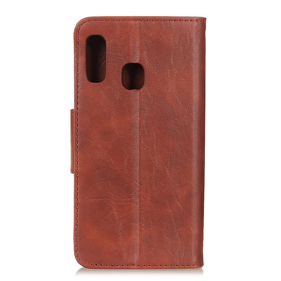 Skórzane Etui Wallet do Samsung Galaxy A20E - Brown