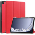 Etui do Samsung Galaxy Tab A9+, Tri-fold, z miejscem na rysik, czerwone