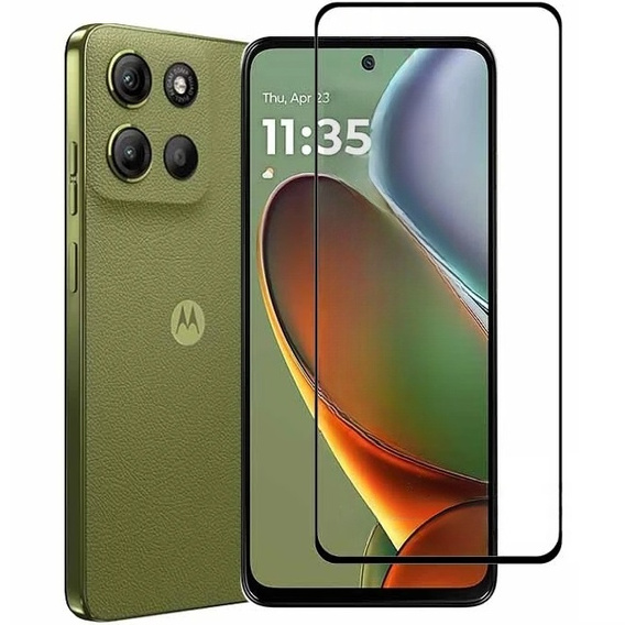 Szkło Hartowane 3D do Motorola Moto G15 / Motorola Moto G15 Power, czarna ramka