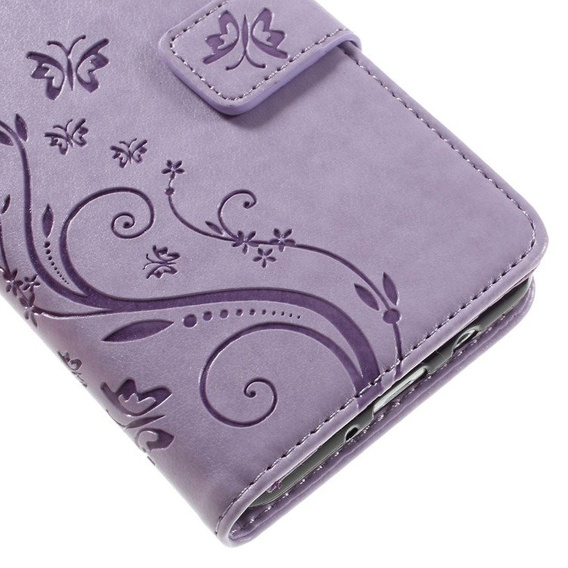 Etui z klapką do Samsung Galaxy J5 2016, Butterfly, fioletowe