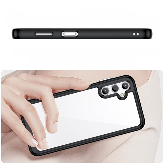 Etui do Samsung Galaxy A14 4G/5G, Fusion Hybrid, przezroczyste / czarne