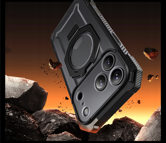 Etui Supcase do iPhone 17 Pro, Unicorn Beetle Grip Mag, Black