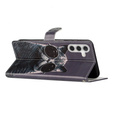 Etui z klapką do Samsung Galaxy A25 5G, Wallet, Cat, czarne + szkło 9H