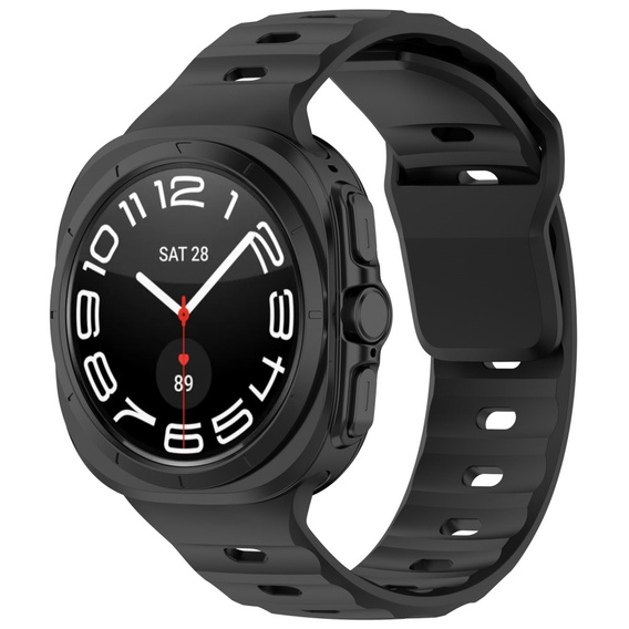 Pasek Silikonowy do Samsung Galaxy Watch Ultra 47mm, Czarny