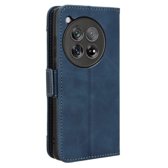 Etui z klapką do OnePlus 12 5G, Card Slot, niebieskie