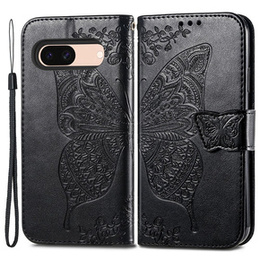 Etui z klapką do Google Pixel 8A, Butterfly, czarne
