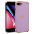 Etui do iPhone 7/8/SE 2020/SE 2022, Electro heart, fioletowe