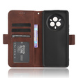 Etui z klapką do Realme 14 Pro+ 5G, Card Slot, brązowe