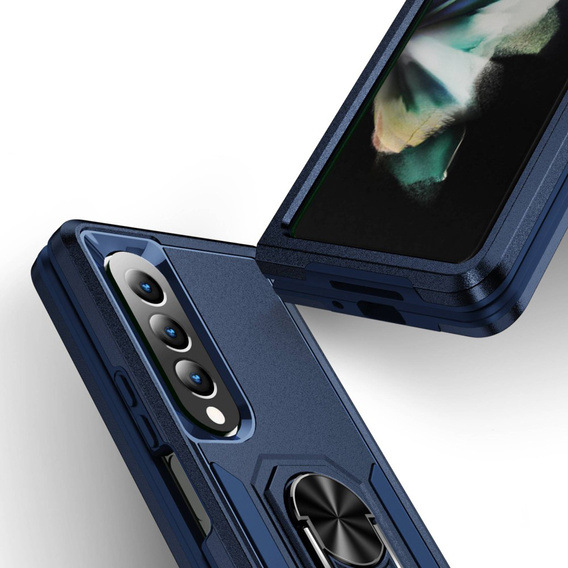 Etui pancerne do do Samsung Galaxy Z Fold 4 5G, Nox Case Ring, niebieskie