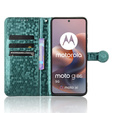 Etui z klapką do Motorola Moto G86 Power 5G, Wallet Rhombus, zielone