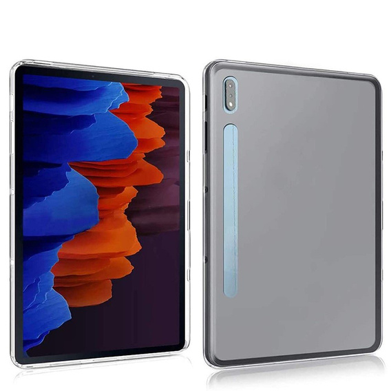 Etui do Samsung Galaxy Tab S7+ Plus / S8+ Plus, Silikonowe, Przezroczyste