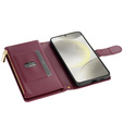 Etui z klapką do Samsung Galaxy S25 Edge, Rhombus Crossbody, bordowe