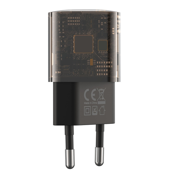 XO Clear Ładowarka Sieciowa CE05 PD 30W QC 3.0 18W 1x USB 1x USB-C, dymiona