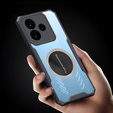 Etui do Realme GT 7 / 7T, z blaszką magnetyczne, przezroczyste / czarne