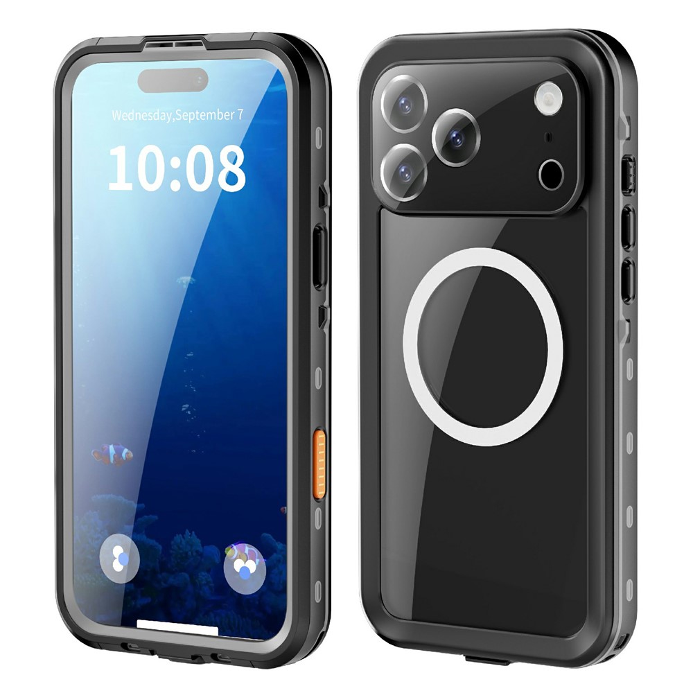 Etui Wodoodporne IP68 do iPhone 17 Pro Max, SHELLBOX MagSafe, czarne