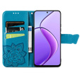 Etui z klapką do Realme 12, Butterfly, niebieskie