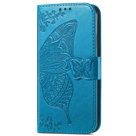 Etui z klapką do Samsung Galaxy A26 5G, Butterfly, niebieskie