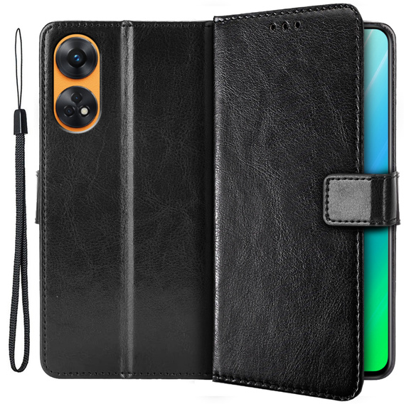 Etui z klapką do Oppo Reno8 T, Wallet, czarne