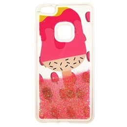 Różowe Etui Liquid Glitter TPU Case ICE CREAM Huawei P10 Lite