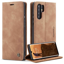 Etui CASEME do Huawei P30 Pro, Leather Wallet Case, brązowe