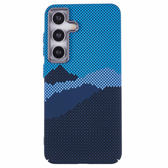Etui do Samsung S25+ Plus, Carbon Fiber MagSafe, niebieskie / granatowe
