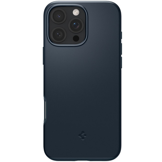 Etui Spigen do iPhone 16 Pro, Thin Fit Mag, granatowe + Szkło