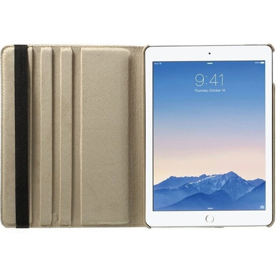 Etui do iPad Air 2 9.7" 2014, Obrotowe 360, Złote