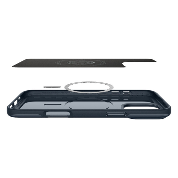 Etui Spigen do iPhone 16 Pro, Thin Fit Mag, granatowe + Szkło