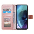 Etui z klapką do Motorola Moto G71 5G, Mandala, różowe