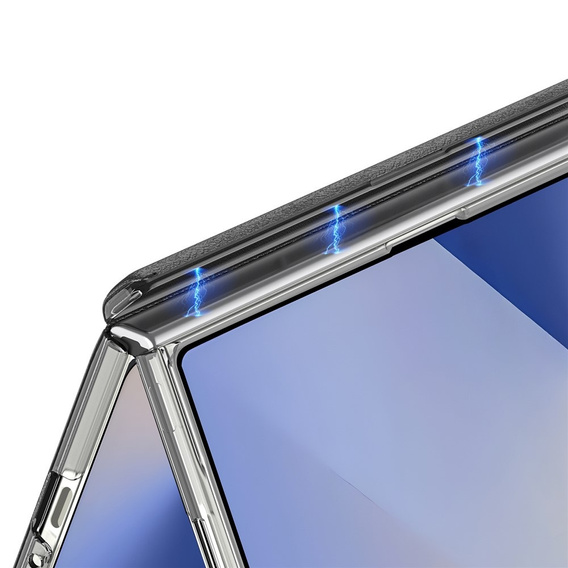 Etui Dux Ducis Stex do Samsung Galaxy Z Fold7 5G z podstawką i szkłem hartowanym