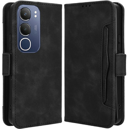 Etui z klapką do Vivo Y19s, Card Slot, czarne